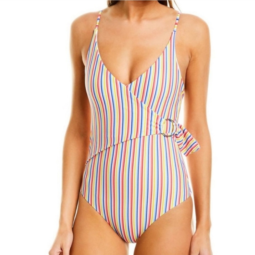 💜 Onia | Lila Rainbow Crossover One Piece Swimsuit